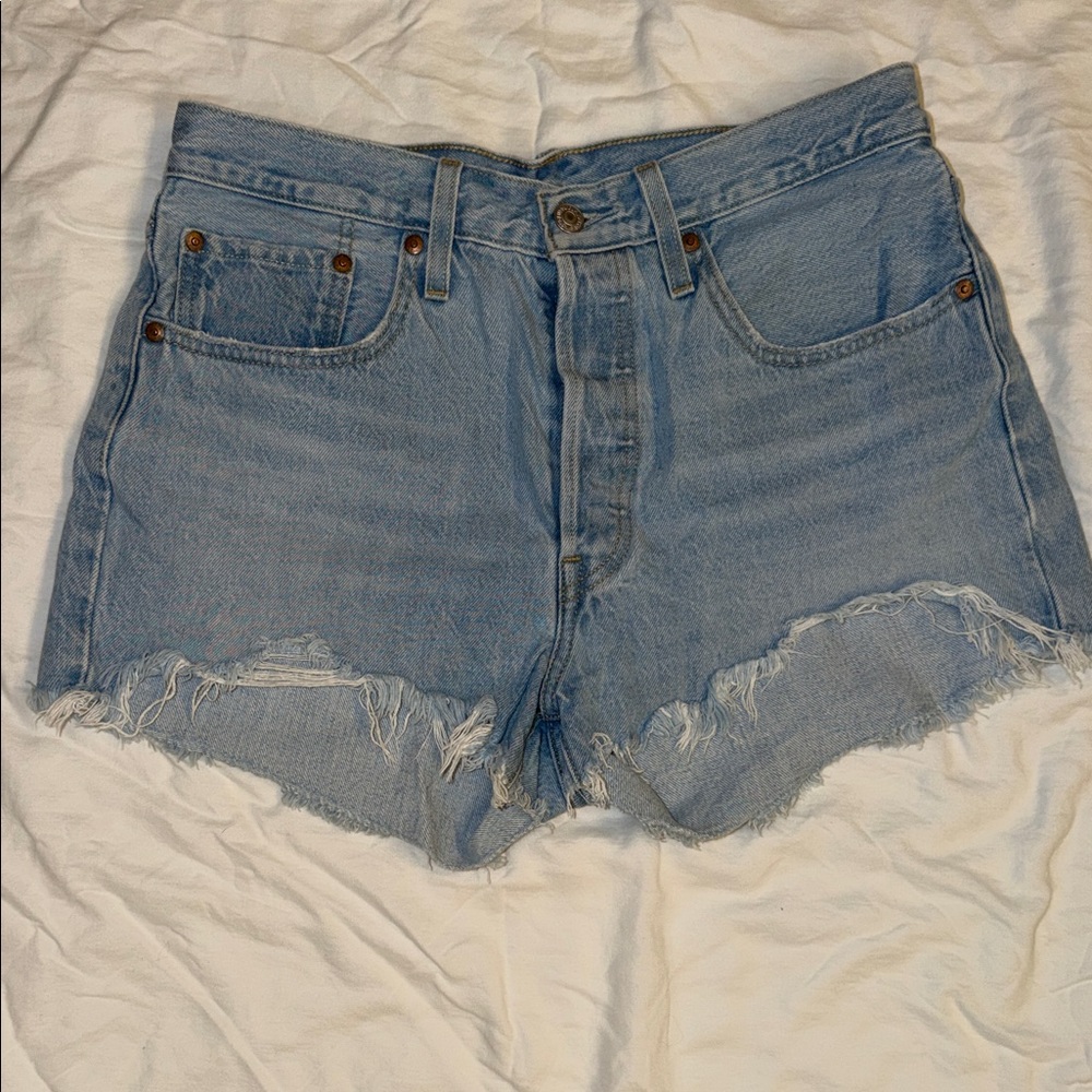 Levi's Premium Light Blue Jean Shorts